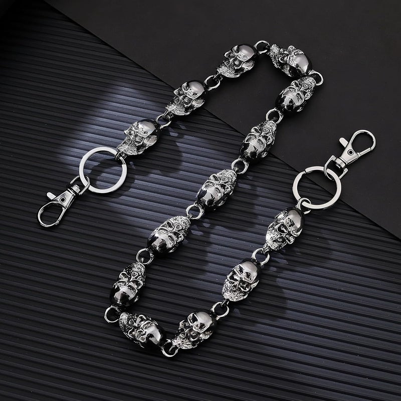 Jongdari Skull Wallet Chains Pants Pocket Belt Chain for Men Women, Heavy Metal Punk Goth Pant Trousers Accessories - Image 4
